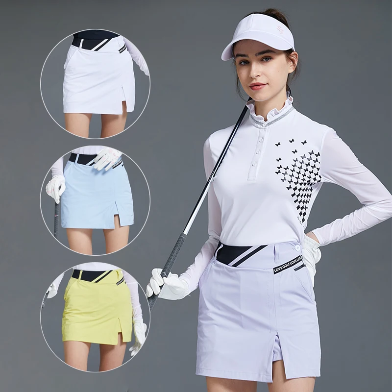 

Love Golf Mini Skirt Anti-exposure Split Golf Skort Ladies Leisure Sports Shorts Women High Waist Skirt Slim Fit Pantskirt S-XL
