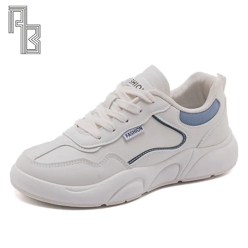 

Универсальные маленькие белые кроссовки на толстой подошве, Спортивная повседневная женская обувь, уличные Нескользящие кроссовки, износостойкая модная обувь для доски