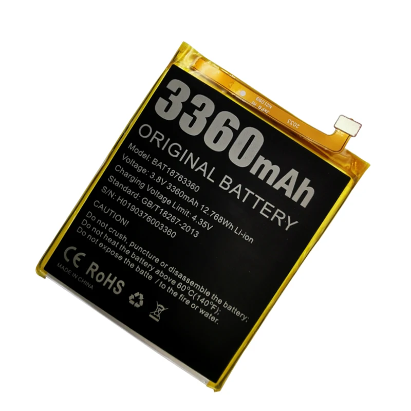 100 original high quality new 3360mah replacement battery for doogee y7 n10 cell phone battery batteries bateria free global shipping