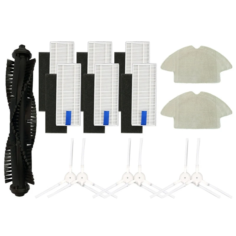

EAS-15Pcs основная щетка HEPA фильтр для 360 S6 рулонная щетка, боковая щетка, Швабра, Роботизированная ткань, аксессуары