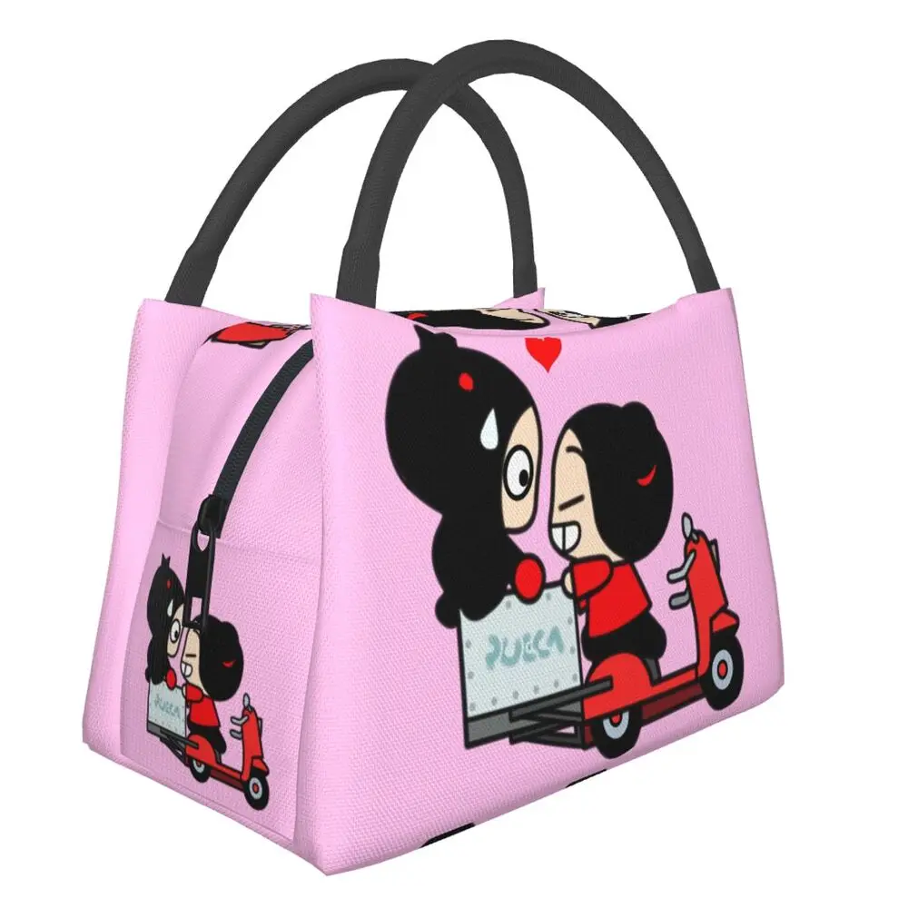 

Pucca X Garu Insulated Lunch Bag for Women Leakproof Animation Anime Thermal Cooler Bento Box Office Picnic Travel