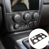 stainless steel car central control air conditioner volume knob panel frame cover trim sticker for hummer h3 2005 2009 accessory