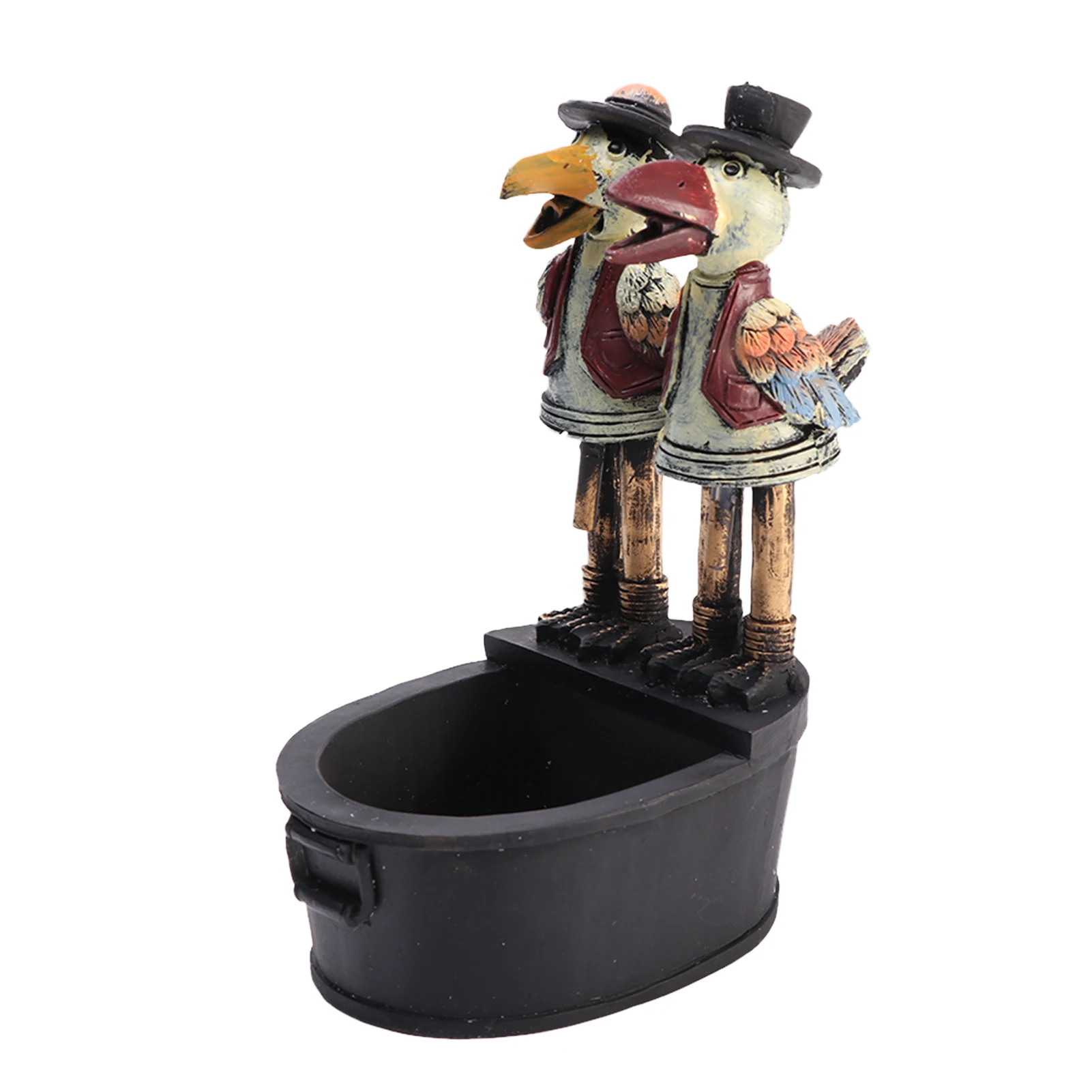 

Gift Home Decor Statue Friend Indoor Outdoor Crow Resin Novelty Garden Ornaments Small Sculpture Easy Use Free Standing Chicken