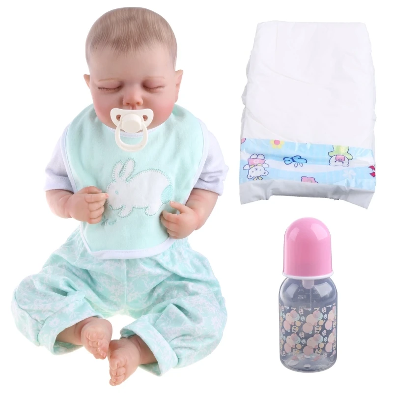 

19in Newborn Baby Completed for Doll Toy Reborn Baby Accessories Baby Room Decoration Eco-friendly Cuddly Baby for Doll