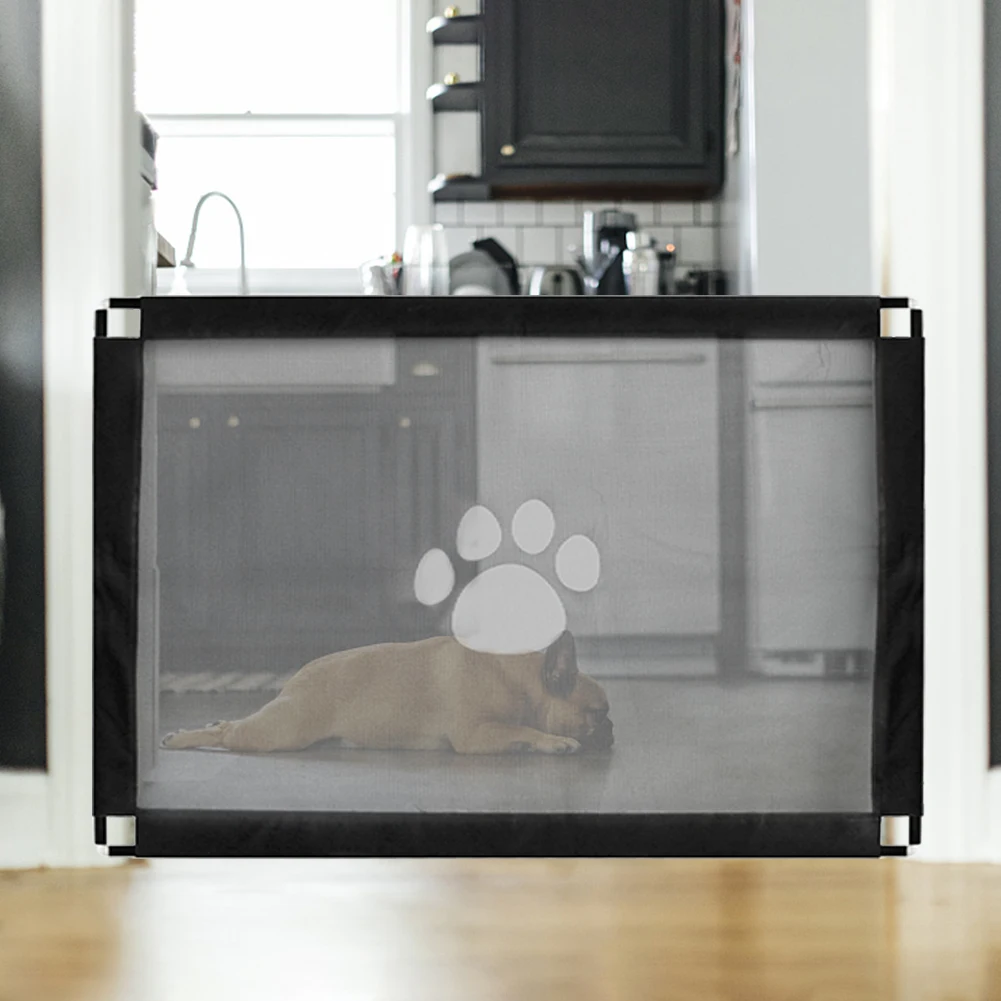 

Складной Сетчатый Барьерный забор для собак для дома и улицы, портативные безопасные товары для домашних животных, лестничные ворота