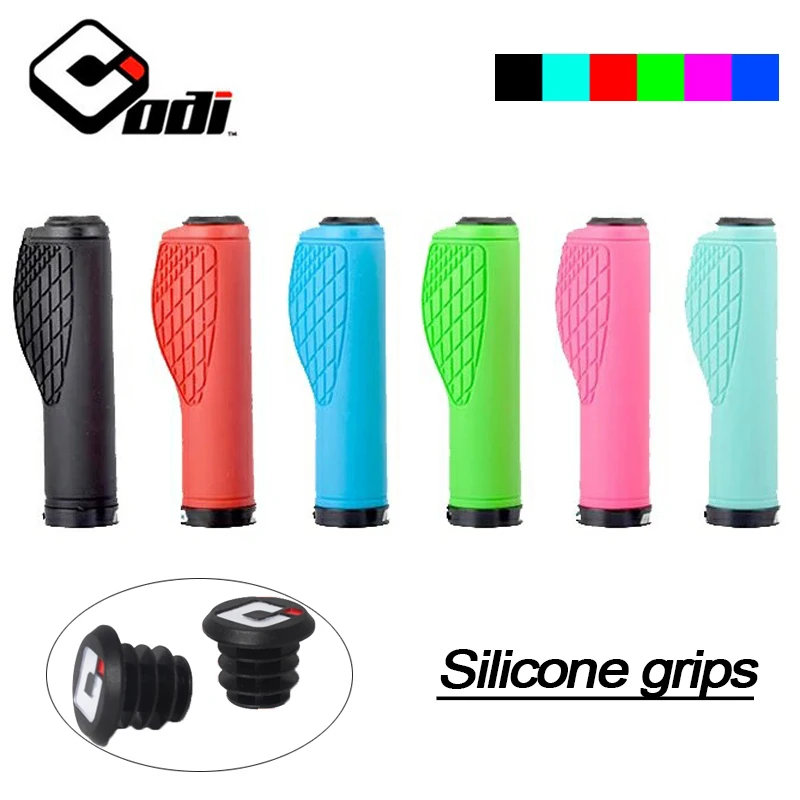 

ODI Bicycle Grips 1Pair Soft Silicone Bicycle Handlebar Grip Anti-skid Shock-absorbing MTB Handle Bar Cover Cycling Accessories