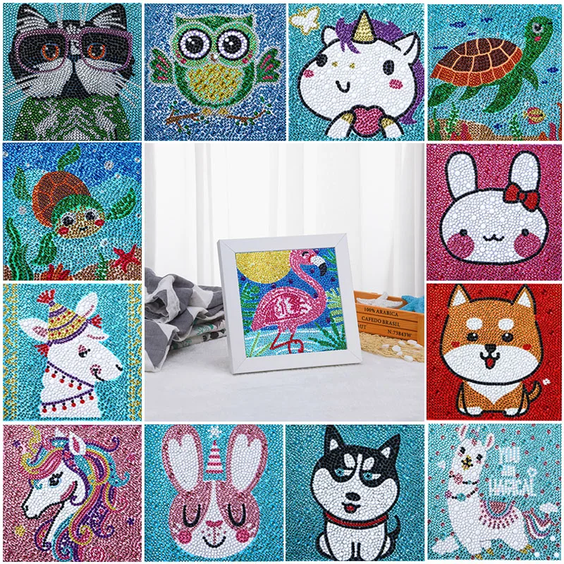 5D детская алмазная живопись сделай сам цифровой комплект оленя единорог сова
