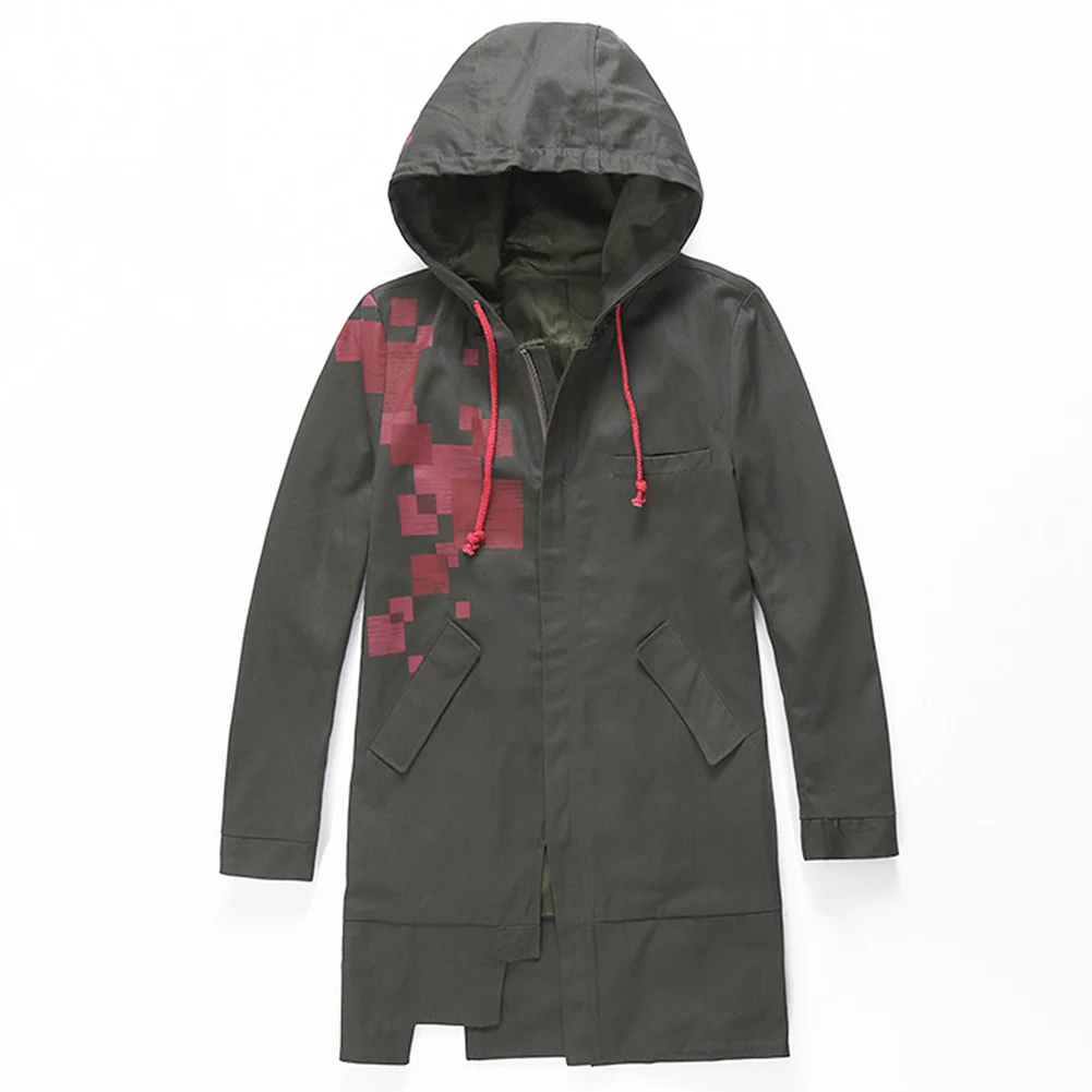 

Костюм супер данганронпа 2 из аниме «Супер данганронпа», мужское зеленое пальто, одежда для мужчин и женщин, Повседневная Толстовка с капюшо...