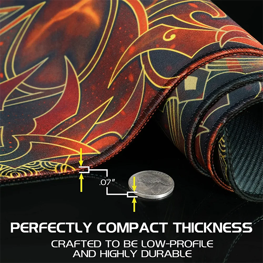 Голографический Блестящий игровой коврик YGO God of the Herald Foil 2 мм не Прошитые края