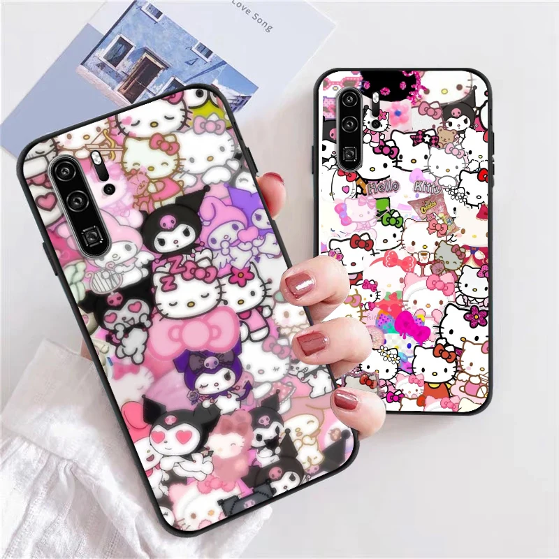 

Kuromi Hello Kitty Phone Cases For Huawei Honor P30 P40 Pro P30 Pro Honor 8X V9 10i 10X Lite 9A Coque Soft TPU Back Cover Funda