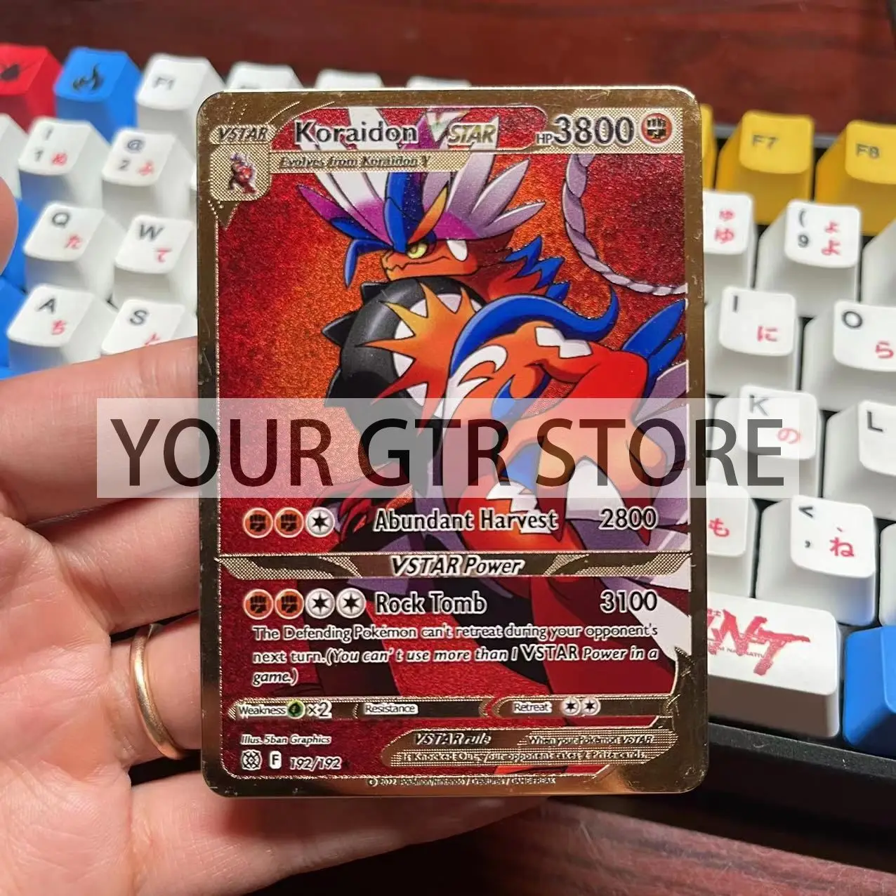 10000HP Arceus Necrozma Покемон металлические карты в английском железо золотые покмо