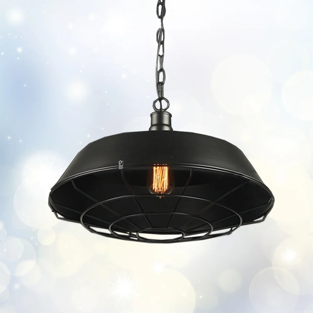 

Pot Lids Ceiling Chandelier Retro Ceiling Lamp Industrial Style Ceiling Lamp Restaurant Ceiling Lamp (Black without Bulb)