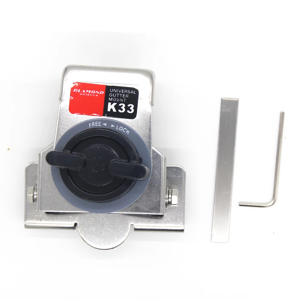 Mobile Car Walkie Talkie Radio Antenna Bracket Adjustable Angle Universal Silver Clip Edge For Car Hatchback Door Mount