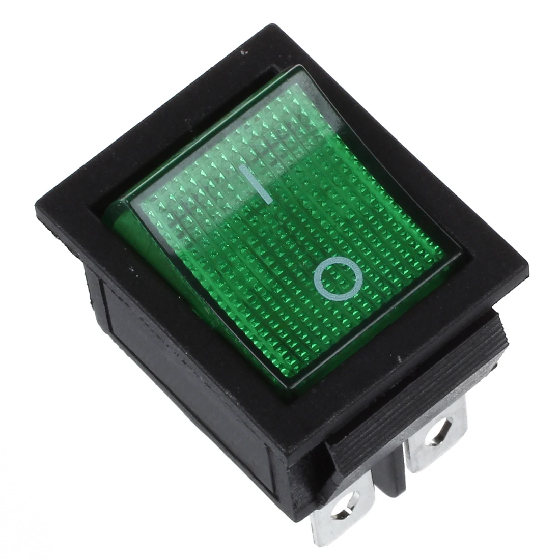 

Green Light 4 Pin DPST ON/OFF Snap in Boat Rocker Switch 16A/250V 15A/125V AC