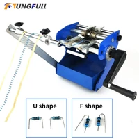 uf type resistor axial lead bend cut form machine hand crank uf resistance forming molding machine