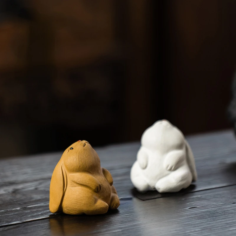 

Кавайная фиолетовая глина Зодиак луна кролик чайная посуда статуэтки миниатюрное украшение для стола Чайные Аксессуары для домашних живот...