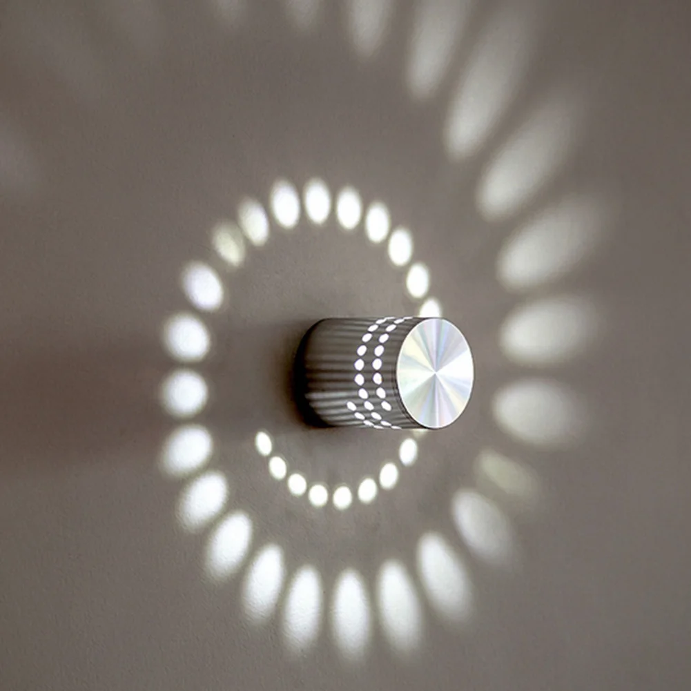 

3W Modern Minimalist LED Wall Light Spiral Sconce KTV Decor Energy Saving