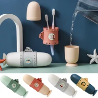travel toothbrush gargle cup portable cute cartoon toothpaste storage box child wash holder set submarine dental kits organizer