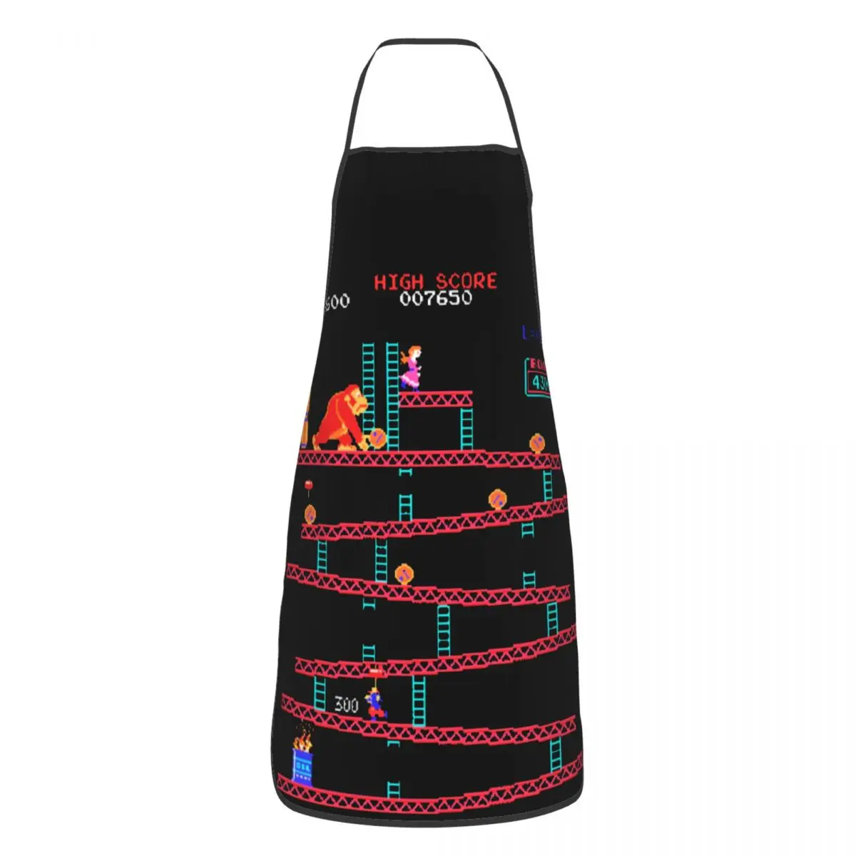 

Donkey Kong Apron Cuisine Cooking Baking Household Cleaning Painting Arcade Game Collage Retro Bibs Kitchen Antifouling Tablier