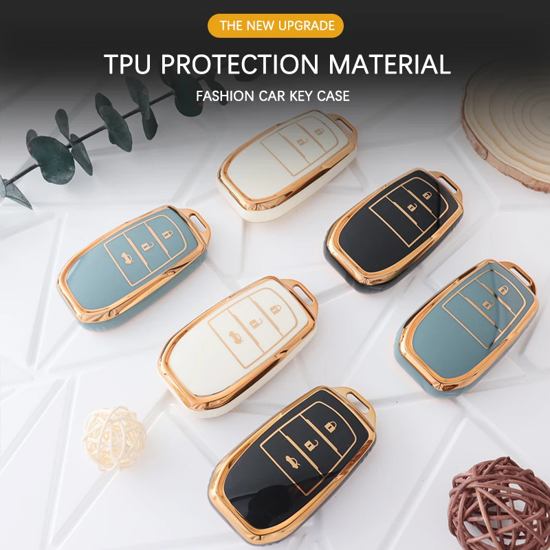 

TPU Car Key Cover Case Protection Shell For Toyota Chr Rav4 Auris Avensis Prius Aygo Camry Corolla Land Cruiser 200 Prado Crown