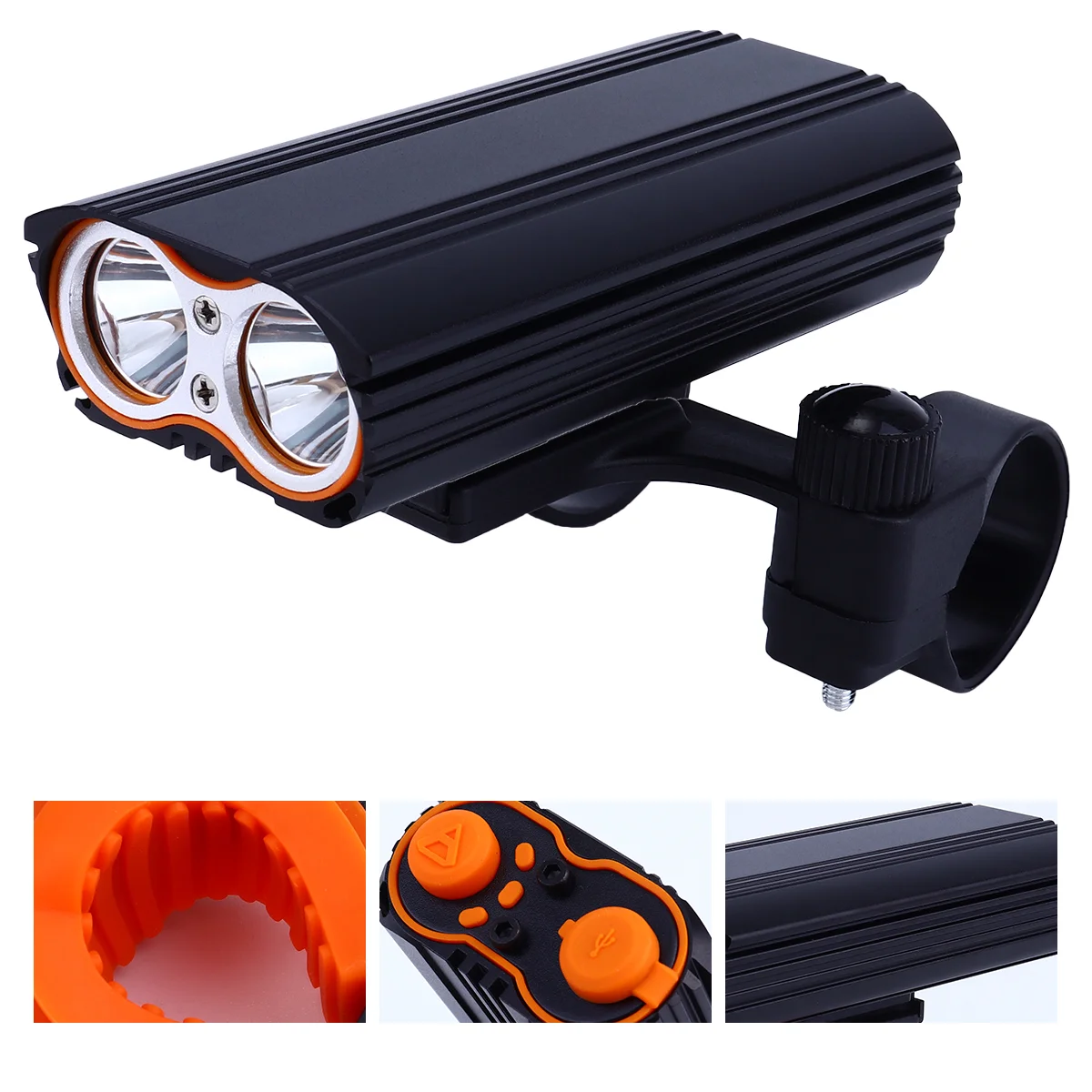 

1 Set USB Rechargeable Super Bright Light 4 Modes Bike Front Lights