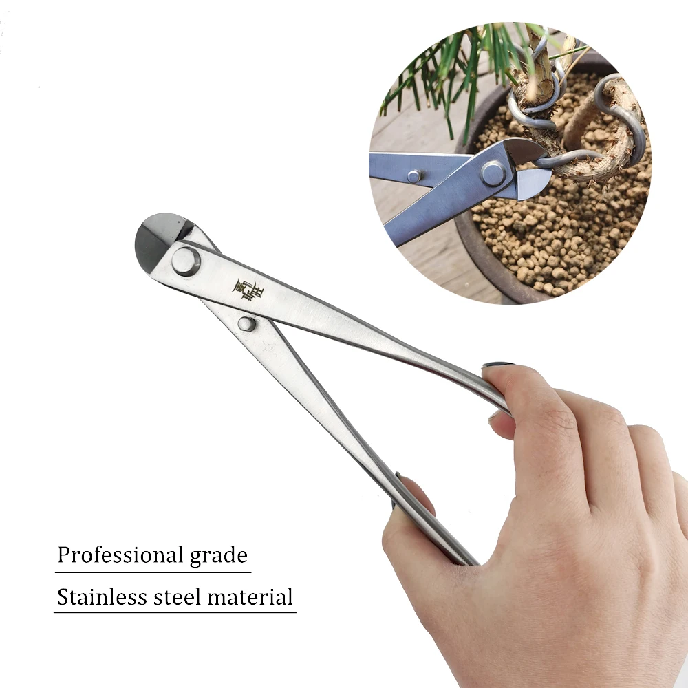 210mm Round Edge Stainless Steel Garden Wire Cutter Bonsai Tools made by 5CR13 Alloy Steel  Pruning Shears