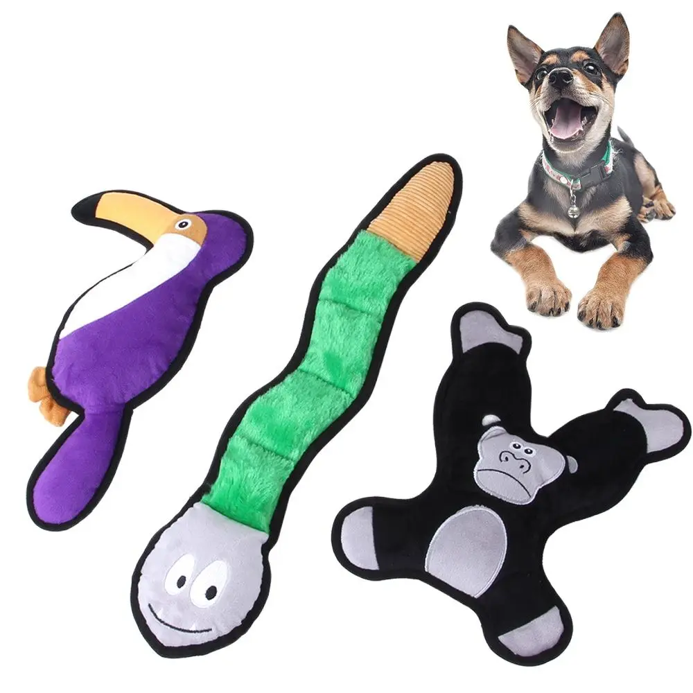 

Pet Dog Chewing Toys Snake Squeaky Sound Bite Resistant Fabric Toys Pet Training Products for Dog