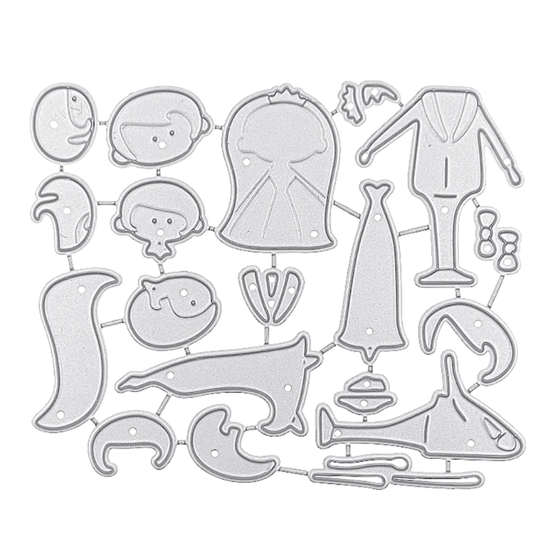 

Wedding Couple Metal Cutting Dies Stencil DIY Scrapbooking Album Paper Card Template Mold Embossing Craft Decoration