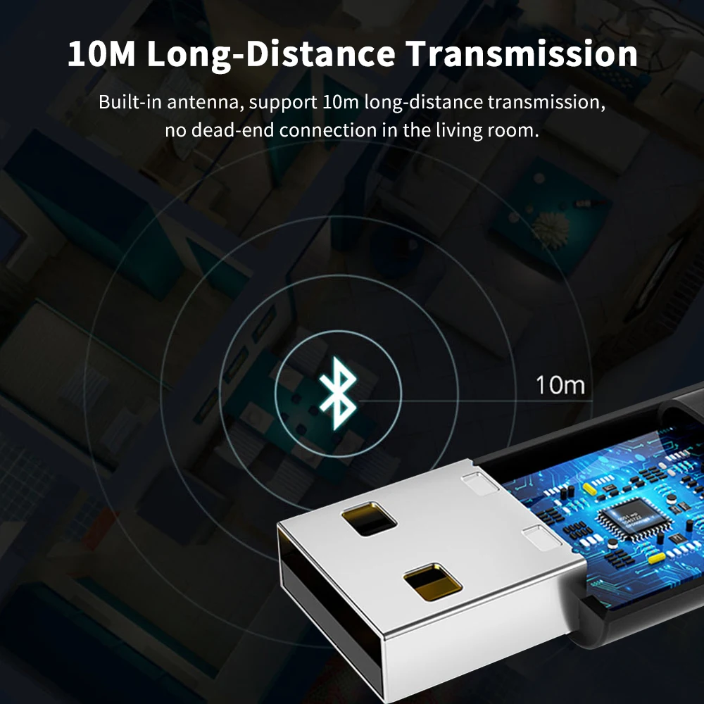 Zexmte Bluetooth 5 3 адаптер для ПК динамик USB аудио передатчик наушников Поддержка APTX |