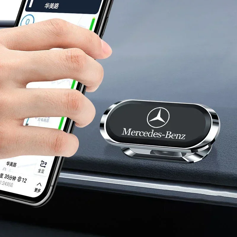Фото Магнитный держатель для телефона в автомобиль для Mercedes-Benz AMG W205 W203 GLC GLK W206 W168 W169 W220 C180 C200 W211 (крепление на центральную часть руля) №4