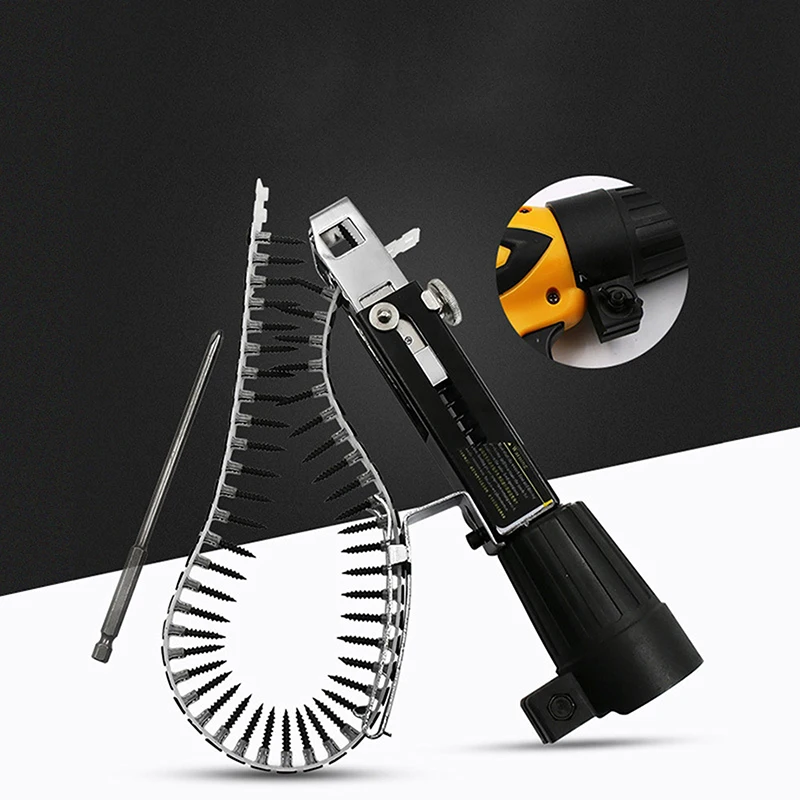 

Chain Nail Gun Adapter Automatic Electric Drill Screw Tightening Equipment Woodwork Tool Cordless Power Boor Attachment