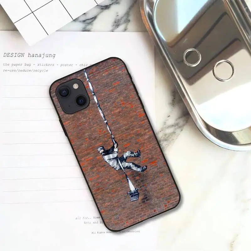 Чехол для телефона ART Graffiti Street Banksy для iPhone 11 12 Mini 13 Pro XS Max X 8 7 6s Plus 5 SE XR Shell on.