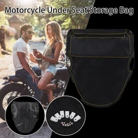 universal pu leather motorcycle scooter under seats storage pouchs bag with keychain card hanging bag motor parts scooter new