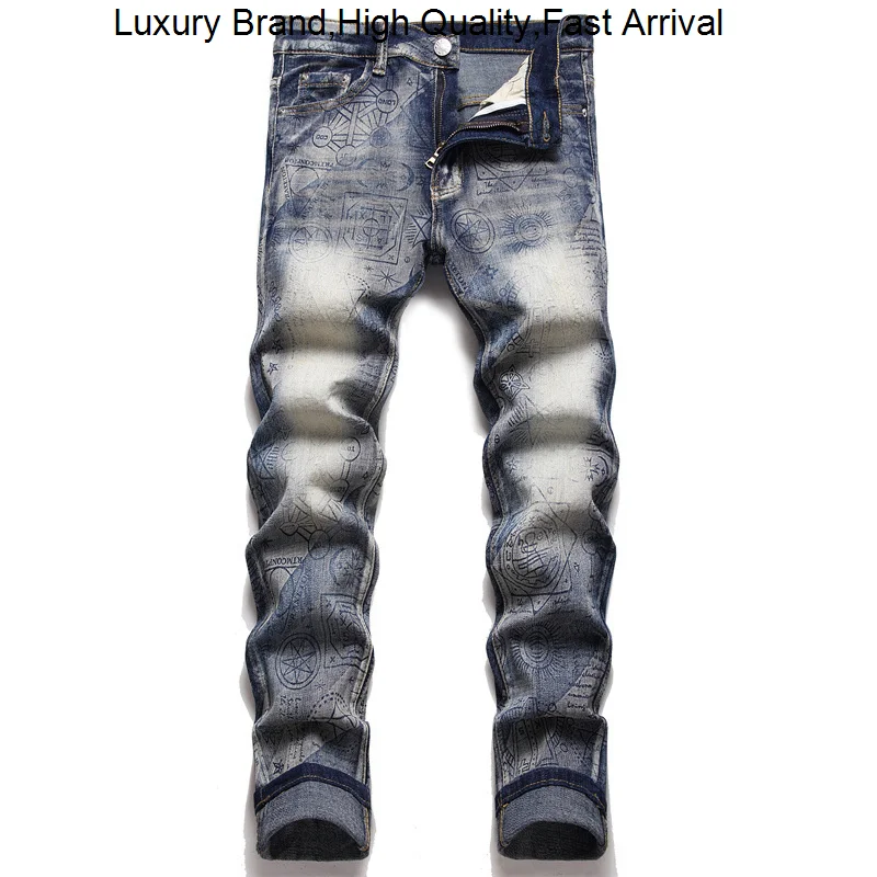 

Clothing Men's Casual Trendy Streetwear Denim Oversize Pants Wide Leg Stretch Trousers Motorcycle Vintage Biker Baggy Jeans Male
