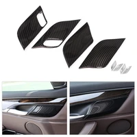 car abs chrome carbon fiber texture safety door lock handle bowl cover for bmw x5 f15 2014 2015 2016 2017 x6 f16 2015 2018