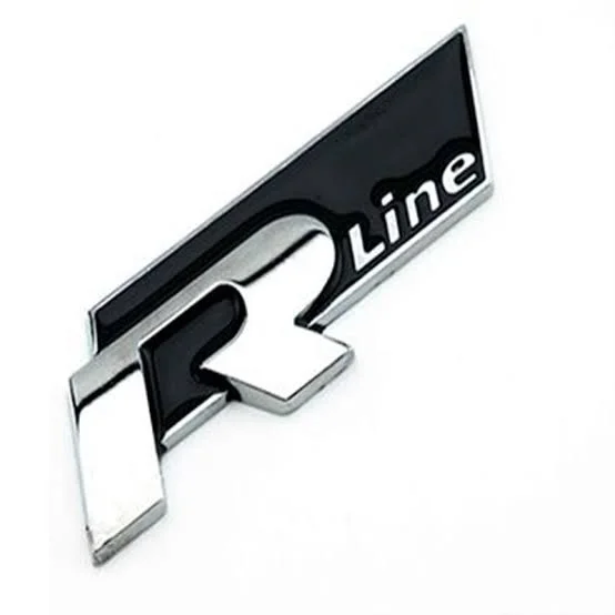 

R-line бейдж Для затвора болта, значок с логотипом, наклейка, стикер, никелевая металлическая наклейка, s, внешний аксессуар для автомобиля, нер...