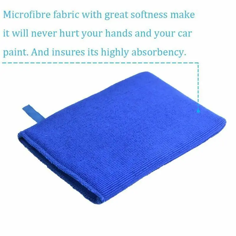

For Detailing Car wash Mitt Gloves Reusable 5.5*8.7\\\" Automotive Blue Care