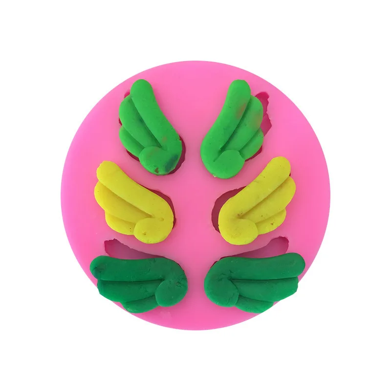 

Силиконовая форма для жидкости, форма для выпечки помадки, формы для шоколада, мыло ручной работы, инструменты для торта, 3 пары крыльев Анге...