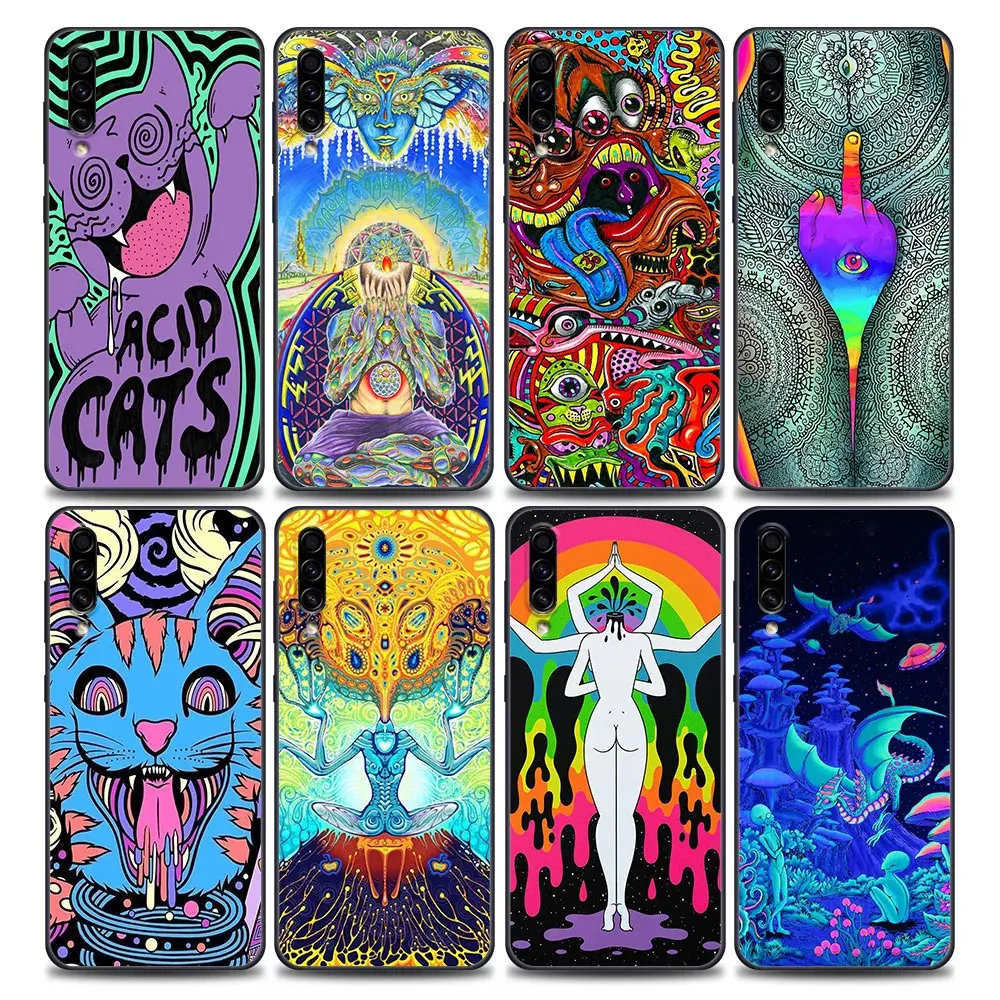 

Trippy Psychedelic Colourful Art Painting Case Fundas For Samsung Galaxy A50 A50s A70 A30s A10 A20 A80 A90 A7 A9 2018 Cover Case