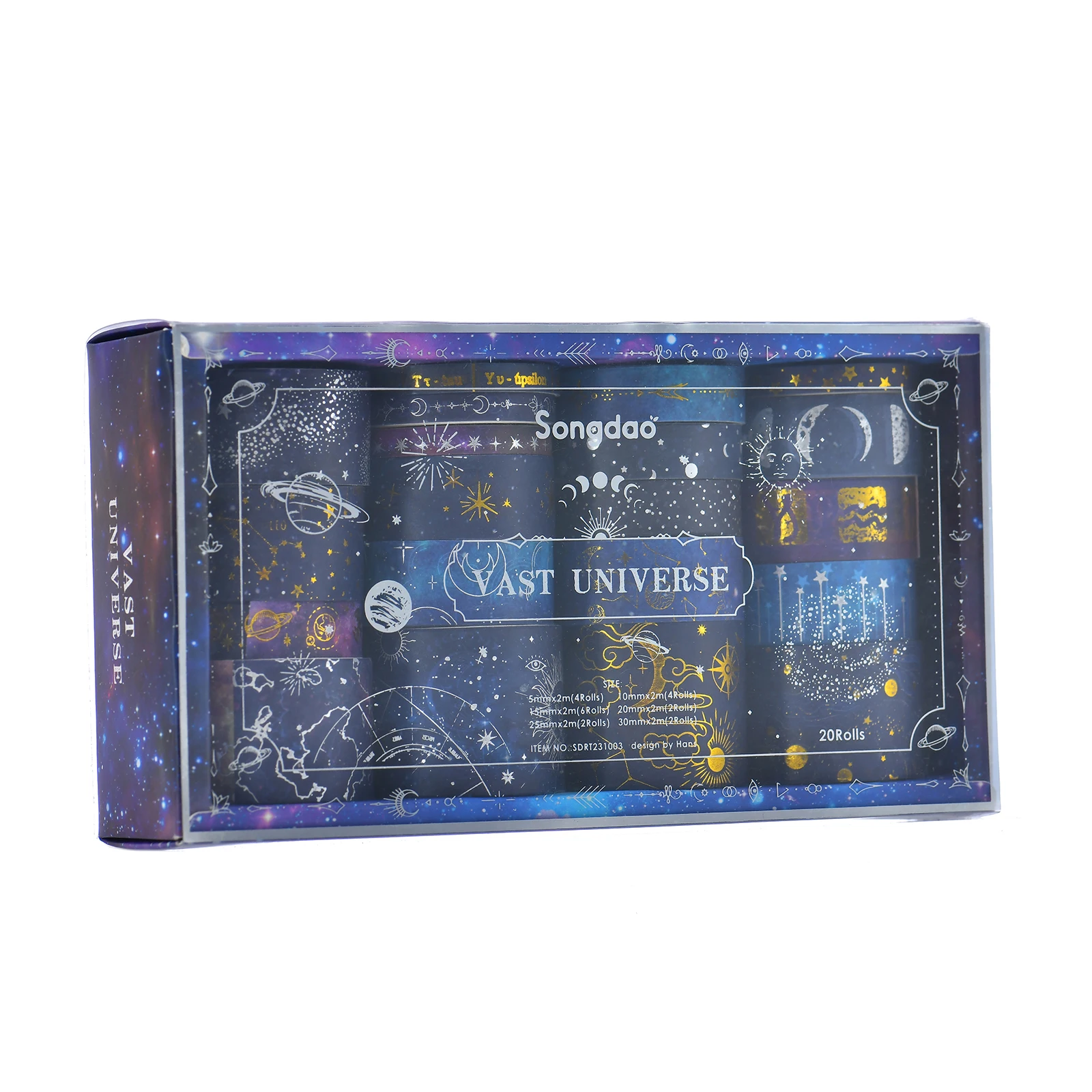 

VALIOSOPA Лента васи 20 рулонов Universe Золото Серебро