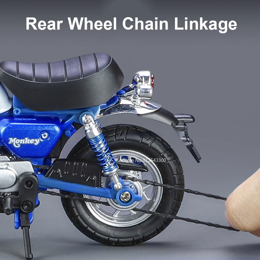 Масштаб 1/12 Игрушечный Мотоцикл Honda Monkey Модель Из Сплава Металла Со Звуком И