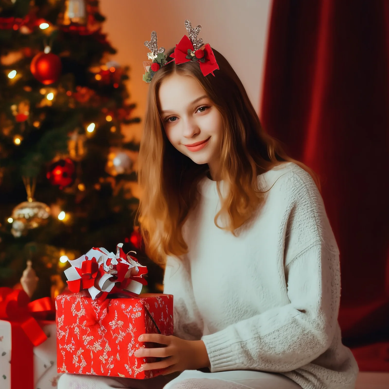 

Christmas Antler Headband Hair Accessories Women Decorative Girl Cute Xmas Party Girls