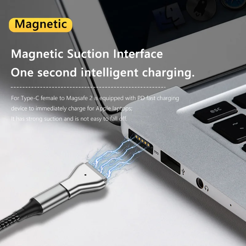 For Apple Magsafe 1 Magsafe 2 Macbook Pro Usb C Female Fast Charging Magnet Plug Converter