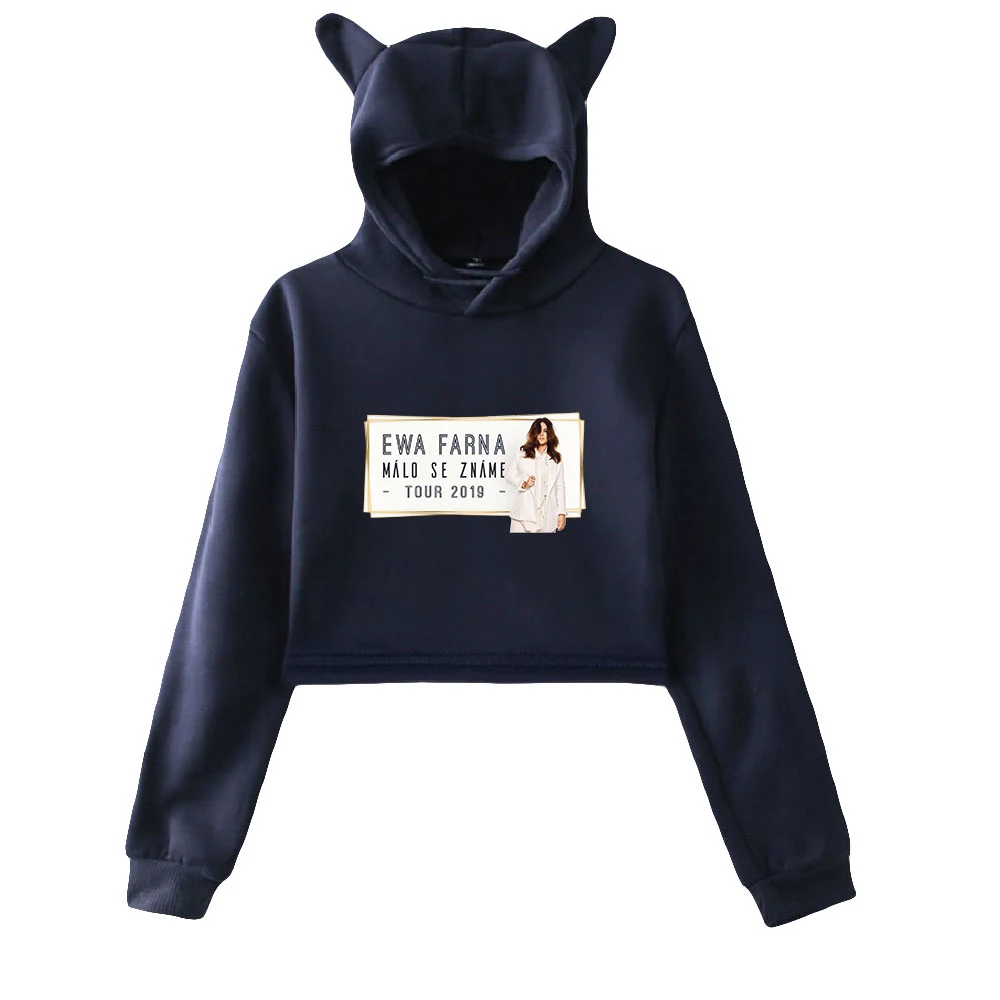 

Ewa Farna Women Hooded Sweatshirts Casual Pullovers Spring and Autumn Fashion Versatile Kawaii Women's Pullovers Streetwear