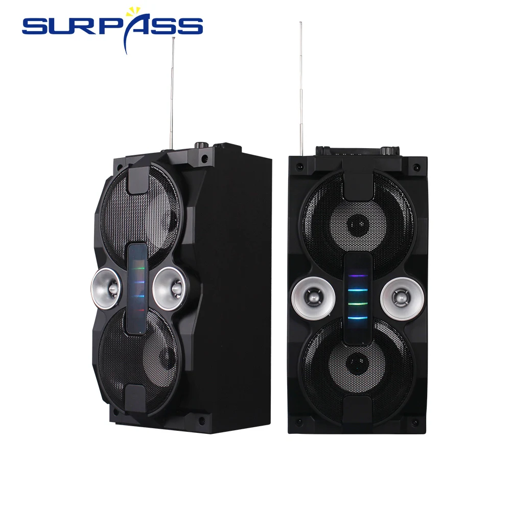 

Wireless BT Speakers FM Radio Outdoor 50W Power Class D Amplifier Box Portable Subwoofer Bass Stereo HIFI Speaker Column USB