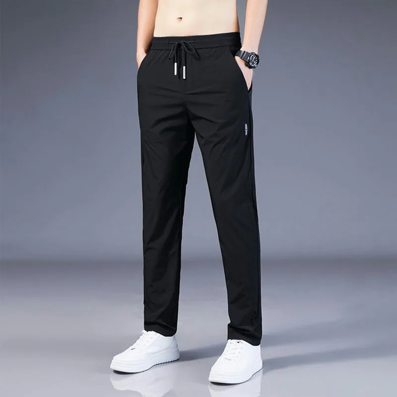 2023 Men's Casual Trousers Spring Summer Solid Color Fashion Pocket ...
