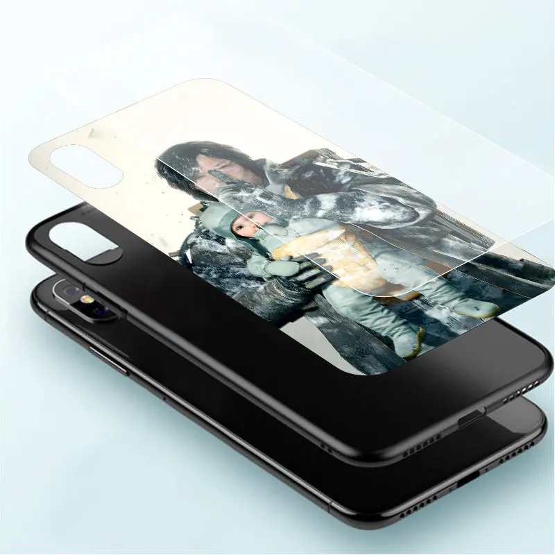 Фото Чехол из закаленного стекла для iPhone 17 16 13 15 12 Mini 16e 14 Pro Max 11 X XR 7 8 XS 6 6s Plus D-Death S-Stranding 2 №4