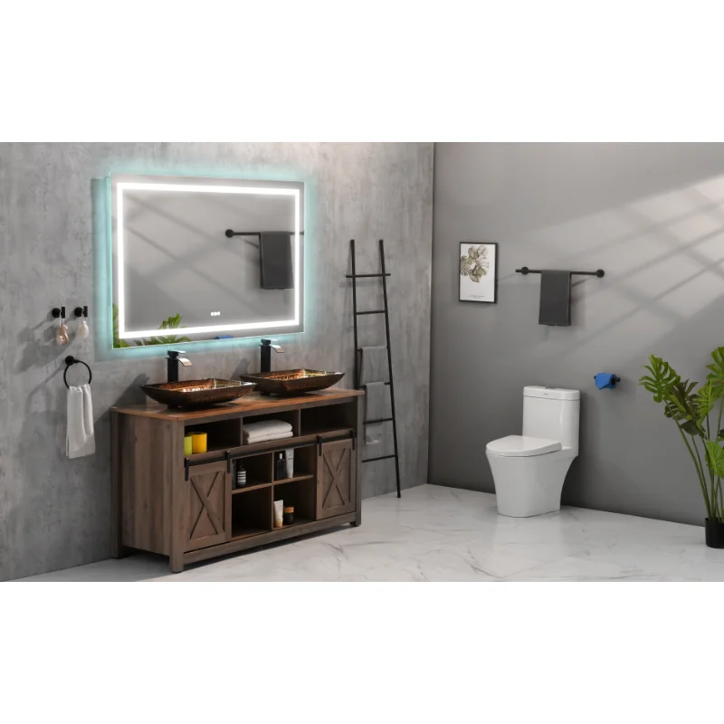 

60 In. W X 36 In. H Frameless LED Single Bathroom Vanity Mirror In Polished Crystal\ Bathroom Vanity LED Mirror