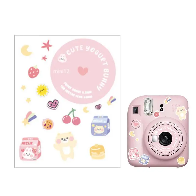 

Мультяшный рисунок, DIY наклейки для Instax Mini 12, корпус камеры или Фотосумка, милые ПВХ наклейки для мгновенных камер