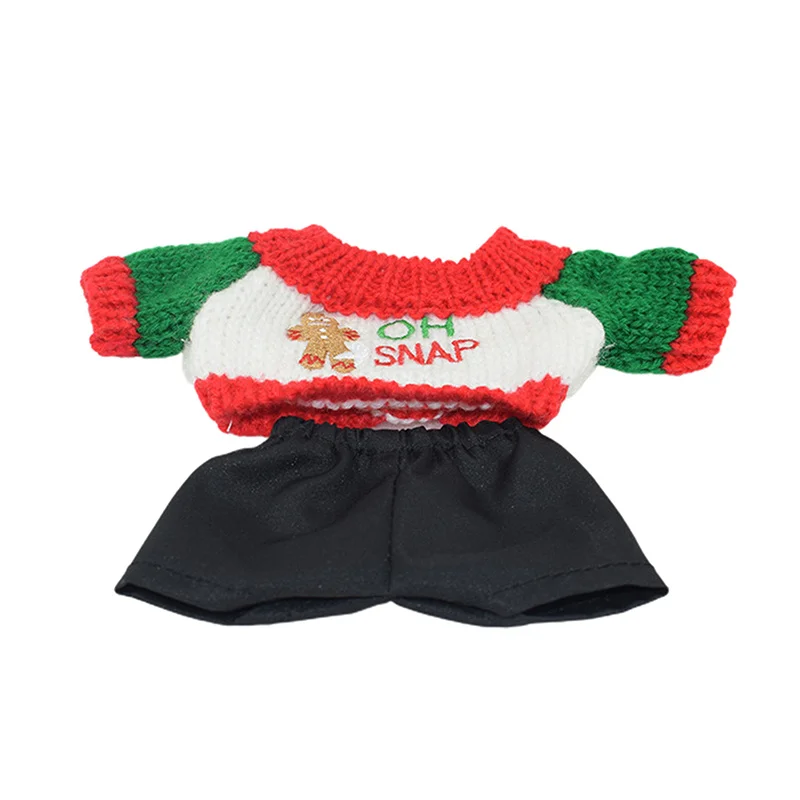 20cm Baby Doll Plush Doll's Clothes Christmas Knitted Sweater Scarf Pants Dolls Accessories For Korea Kpop EXO Idol - купить по